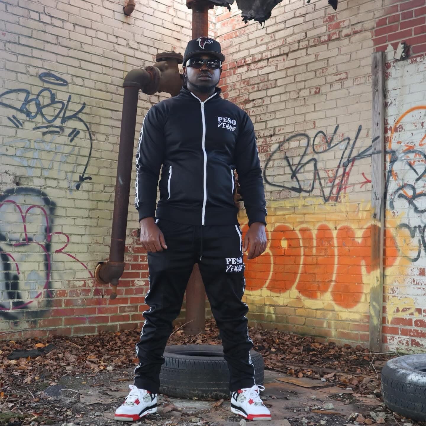 Black Long Sleeve Zip-Up Tracksuit