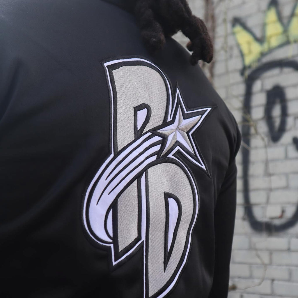 Black Long Sleeve Zip-Up Tracksuit