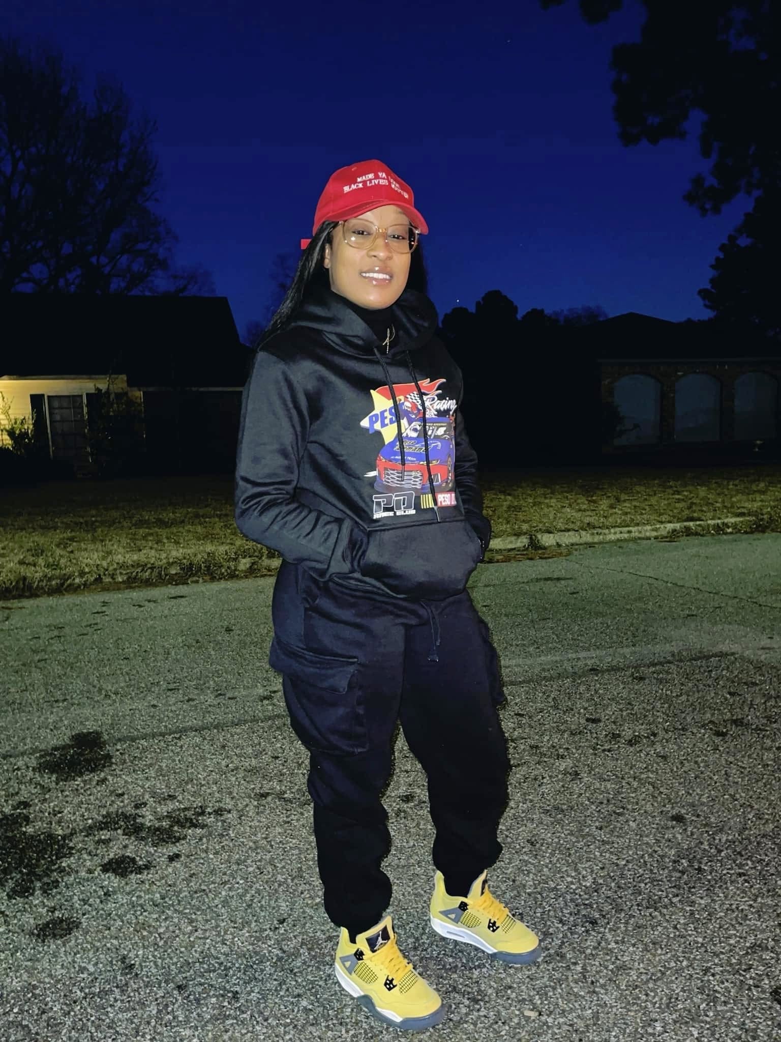 Black Vintage Race Club Hoodie