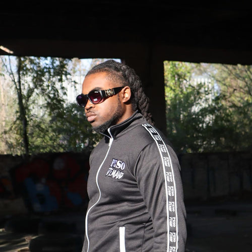 Black Long Sleeve Zip-Up Tracksuit